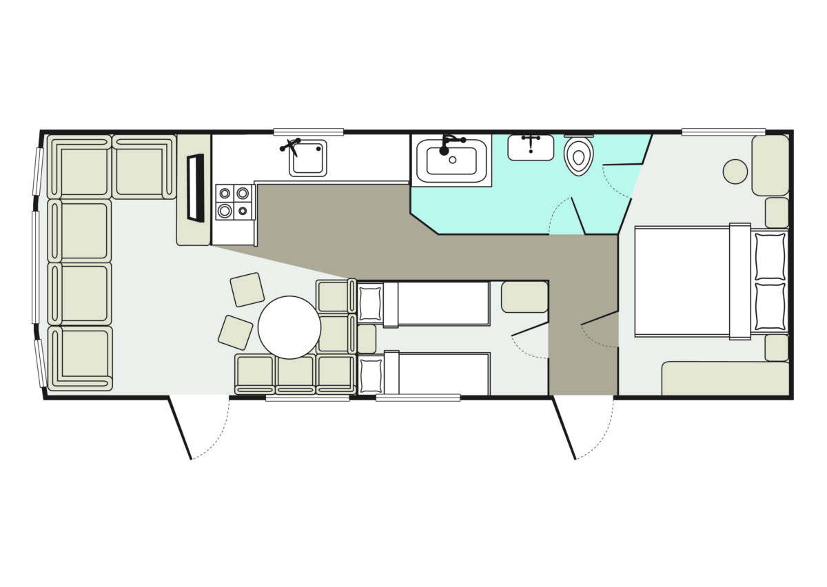 Floorplan for Welcome Family Sunset Caravan