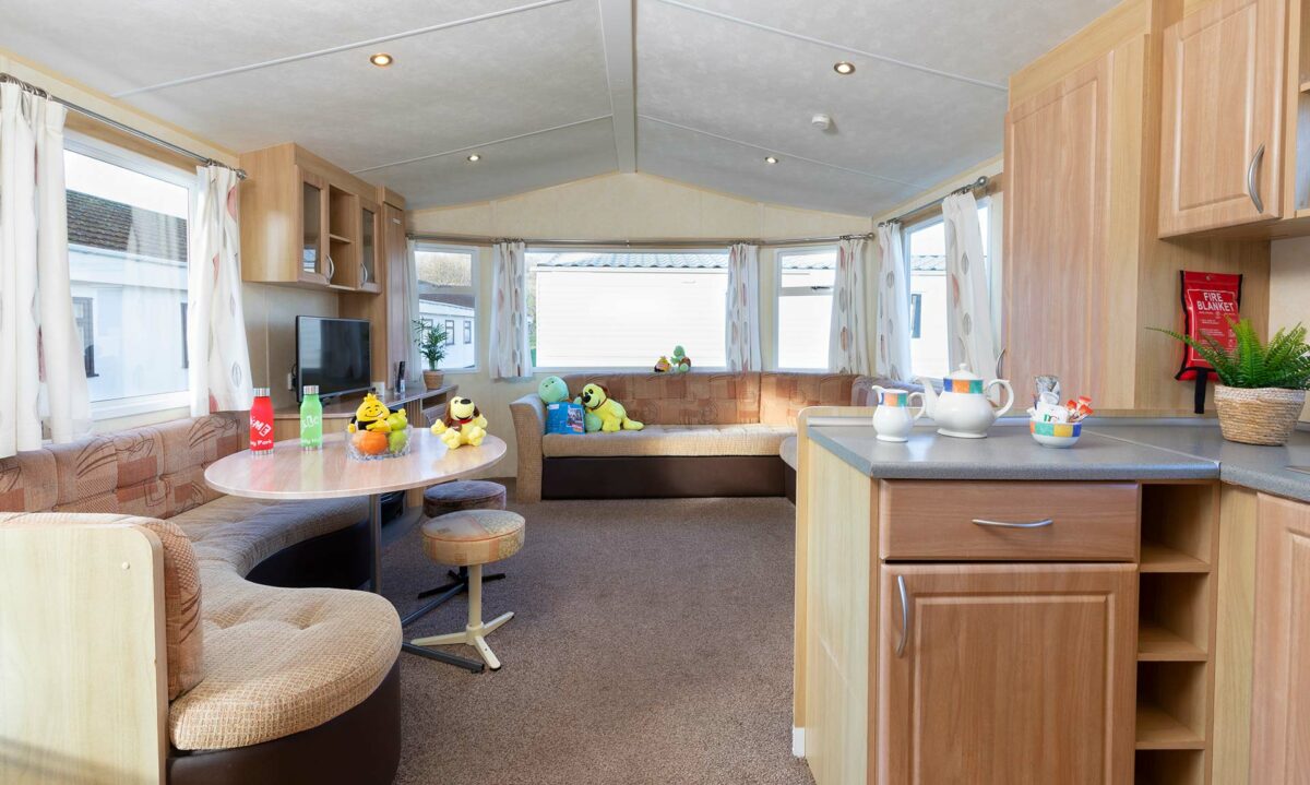 Lounge area 2 in the Coral Reef Caravan at Welcome Family Holiday Park