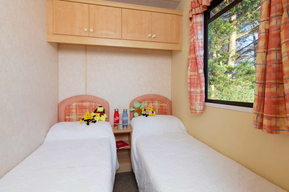 Second twin room in the Blue Reef Caravan at Welcome Family Holiday Park