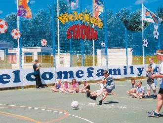 Enjoy a sporty game with your new friends at welcome Family Holiday Park