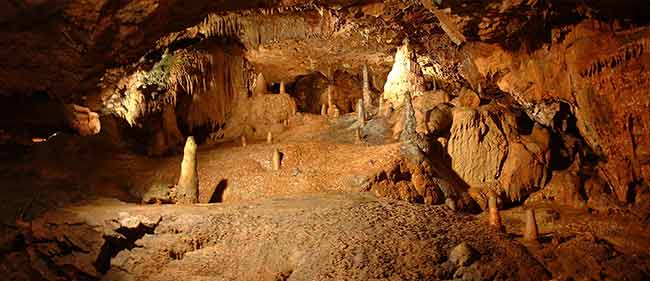 Kents Cavern Caves in Torquay.