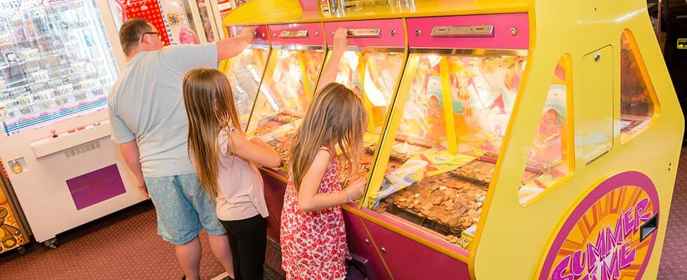 Arcade games room at Welcome Family Holiday Park Dawlish Warren Devon