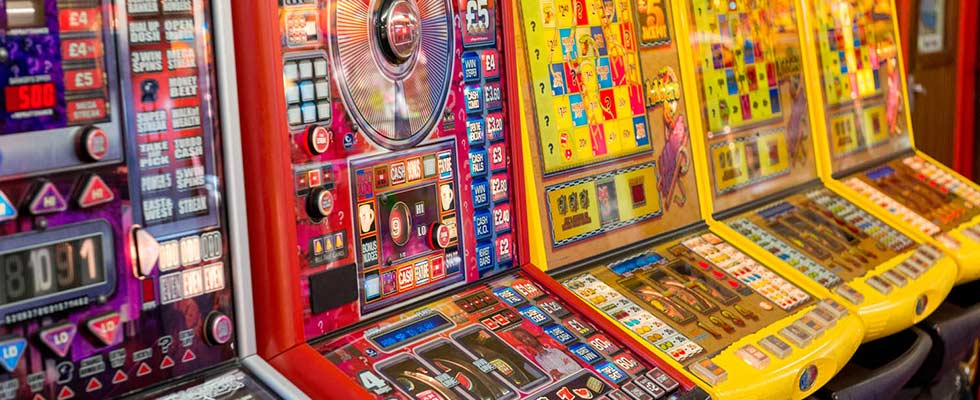gambling machines in amusement arcade at Welcome Family Holiday Park