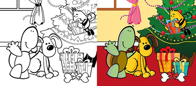 Christmas Colouring at Welcome Family