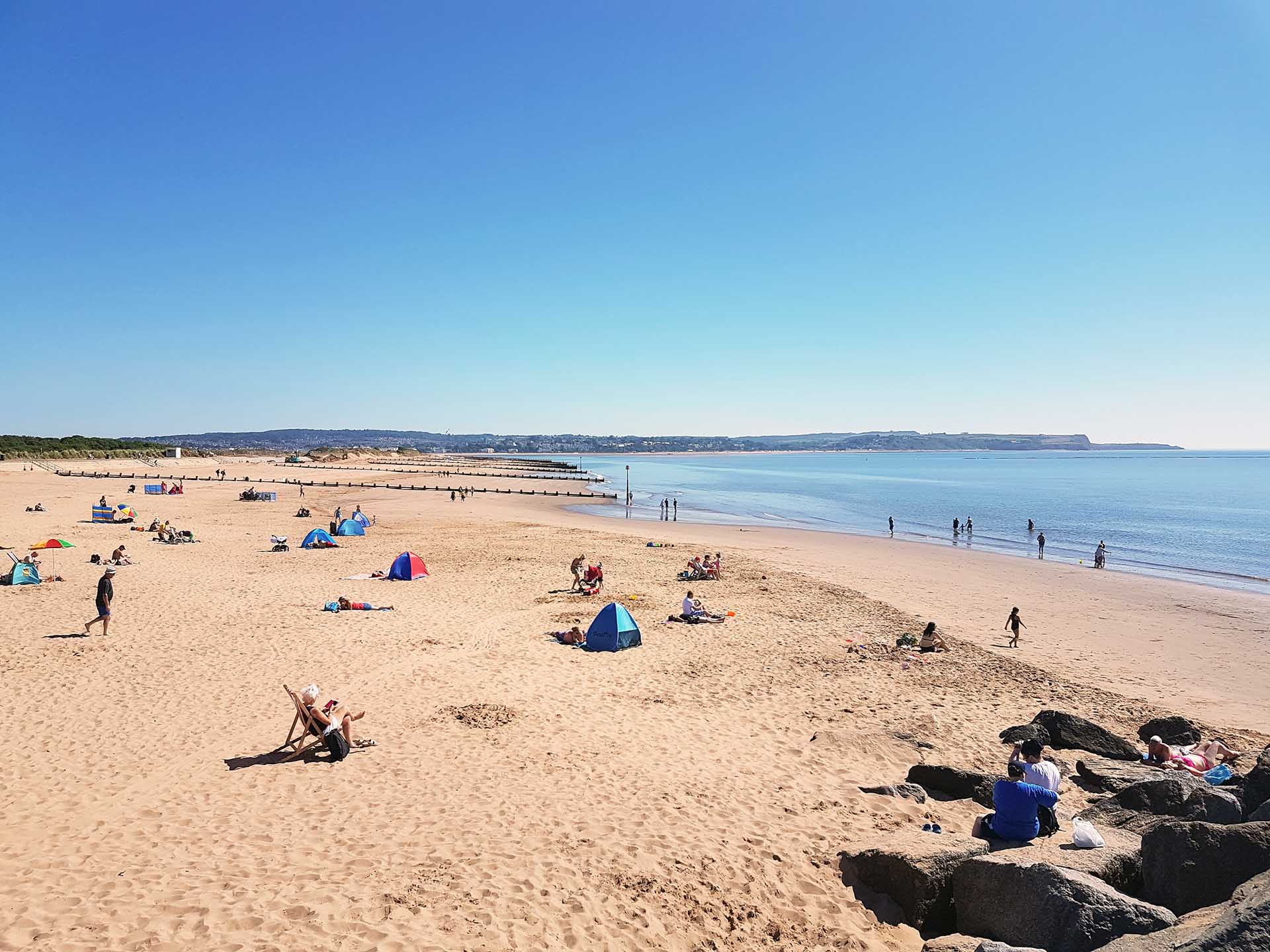 Dawlish Warren beach sunny day