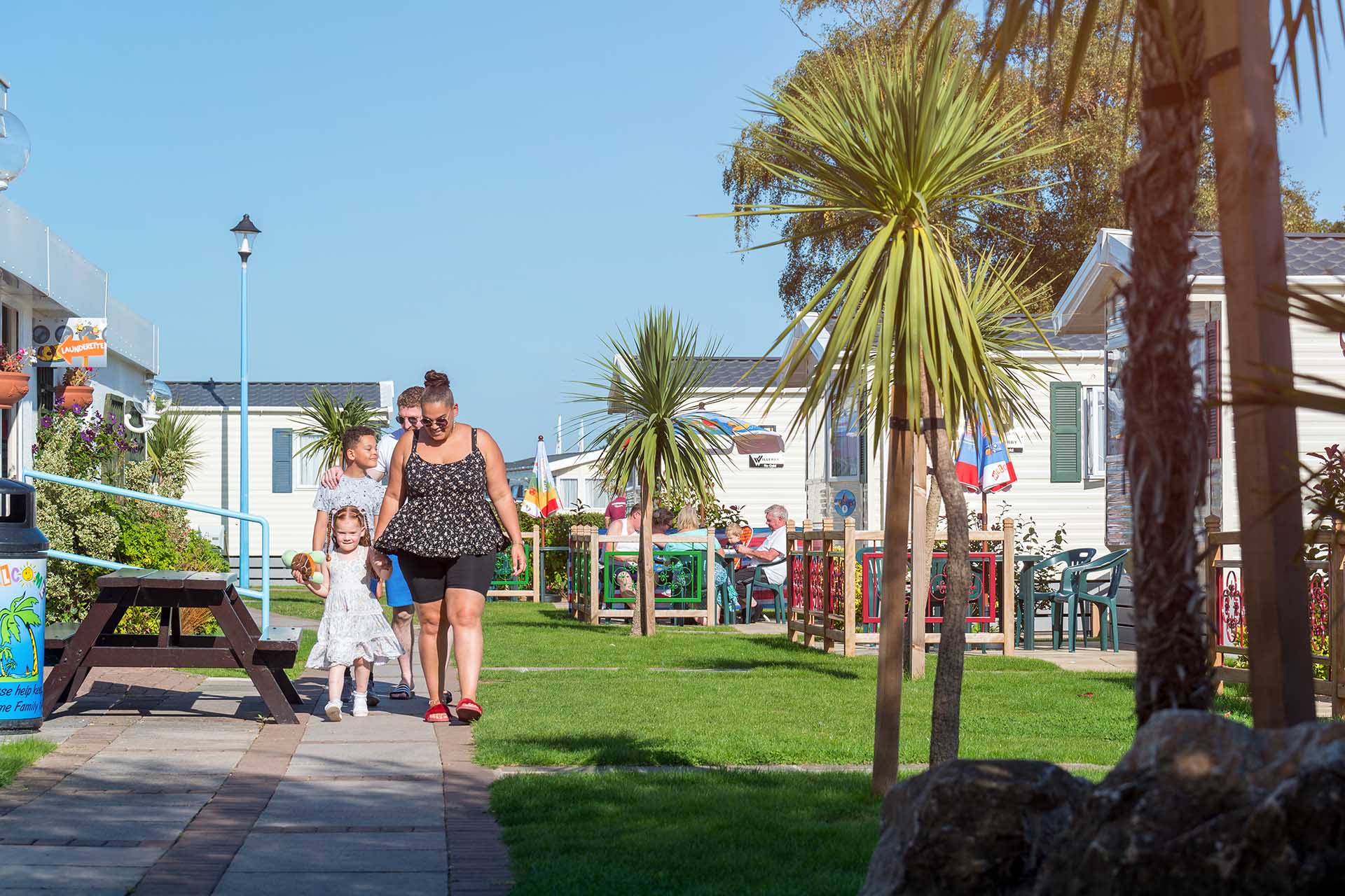 Family walk around Welcome