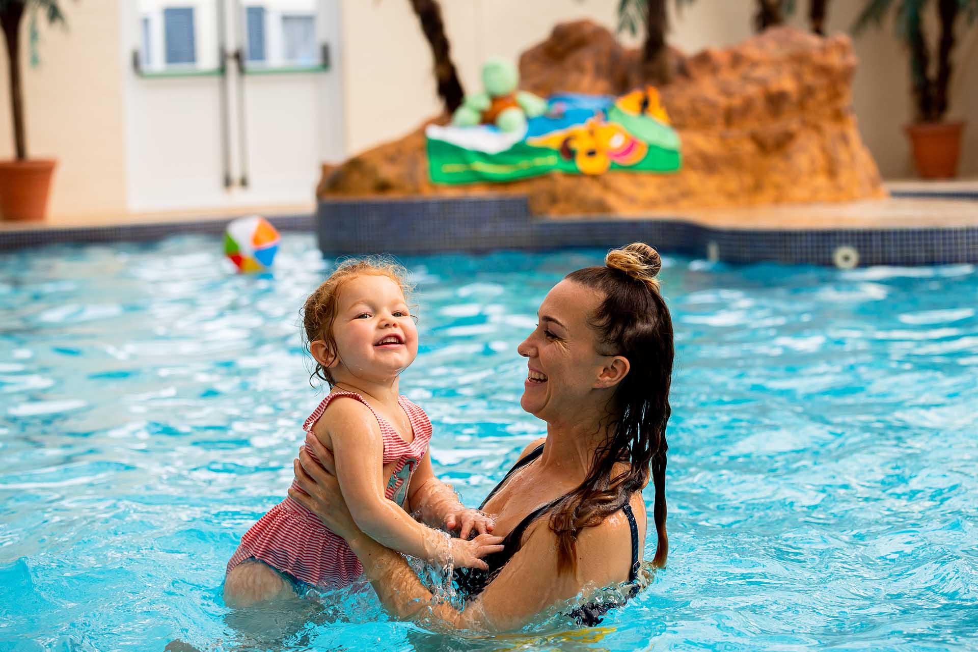 Mum and toddler having fun in Welcome Fun Pool