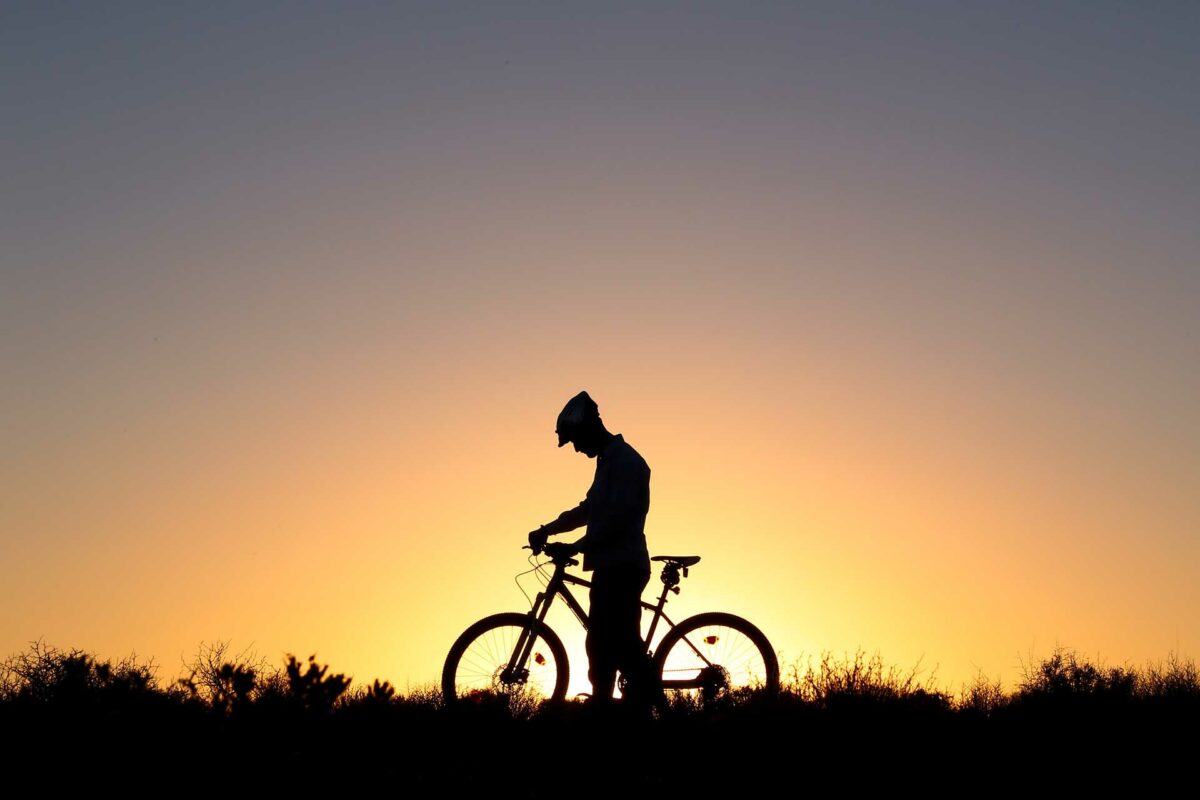 http://Bike%20ride%20at%20sunset