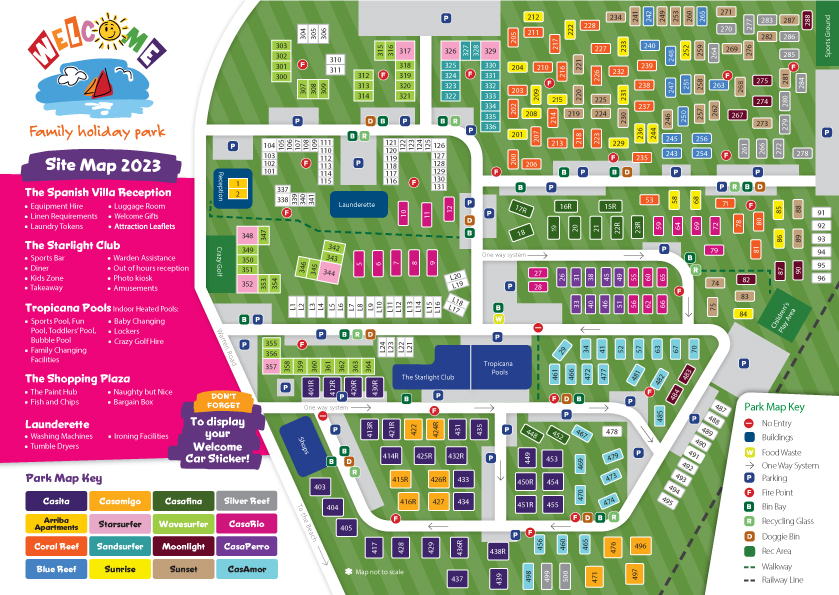 Welcome Family Holiday Park Map